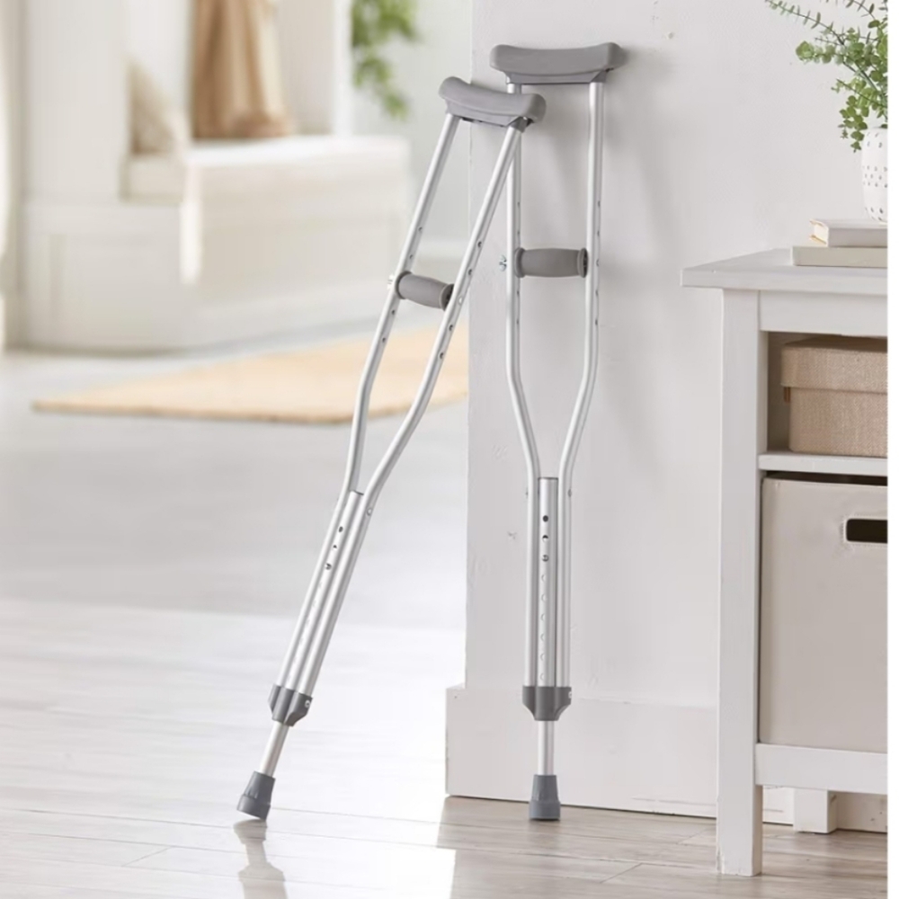 McKesson Aluminum Child Frame Push Button Underarm Crutches, Max 350 lbs, 1 Pair